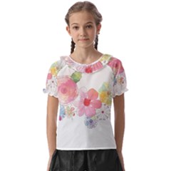 Flower-2342706 Kids  Frill Chiffon Blouse by lipli