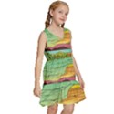 Painting Colors Box Green Kids  Sleeveless Tiered Mini Dress View3