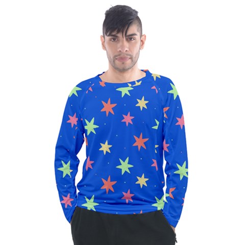 Background Star Darling Galaxy Men s Long Sleeve Raglan T-shirt by Maspions