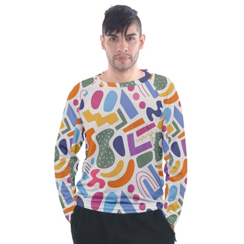 Abstract Pattern Background Men s Long Sleeve Raglan T-shirt by Maspions