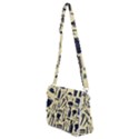 Elegant Hairdresser pattern cream Shoulder Bag with Back Zipper View2