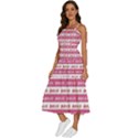 Breathe in life, breathe out love text motif pattern Sleeveless Shoulder Straps Boho Dress View2