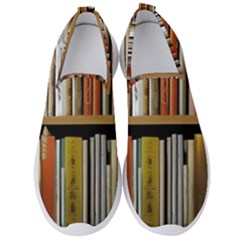 Book Nook Books Bookshelves Comfortable Cozy Literature Library Study Reading Reader Reading Nook Ro Men s Slip On Sneakers by Maspions