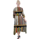 Book Nook Books Bookshelves Comfortable Cozy Literature Library Study Reading Reader Reading Nook Ro Quarter Sleeve Wrap Front Maxi Dress View2