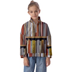 Book Nook Books Bookshelves Comfortable Cozy Literature Library Study Reading Reader Reading Nook Ro Kids  Half Zip Hoodie by Maspions