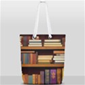 Book Nook Books Bookshelves Comfortable Cozy Literature Library Study Reading Room Fiction Entertain Full Print Rope Handle Tote (Small) View1