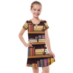 Book Nook Books Bookshelves Comfortable Cozy Literature Library Study Reading Room Fiction Entertain Kids  Cross Web Dress by Maspions