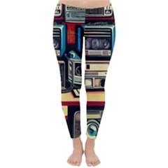 Radios Tech Technology Music Vintage Antique Old Classic Winter Leggings by Grandong