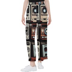 Retro Cameras Old Vintage Antique Technology Wallpaper Retrospective Women s Pants  by Grandong