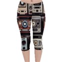 Retro Cameras Old Vintage Antique Technology Wallpaper Retrospective Velvet Capri Leggings  View1