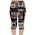 Retro Cameras Old Vintage Antique Technology Wallpaper Retrospective Velvet Capri Leggings  View2