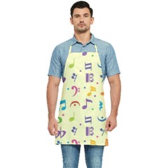 Seamless Pattern Musical Note Doodle Symbol Kitchen Apron by Apen