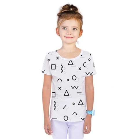 Memphis Pattern Kids  One Piece T-shirt by Apen