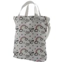 Cute Art Print Pattern Canvas Messenger Bag View1