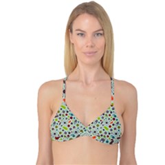 Seamless Pattern With Viruses Reversible Tri Bikini Top by Apen