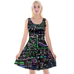 Math Linear Mathematics Education Circle Background Reversible Velvet Sleeveless Dress by Apen