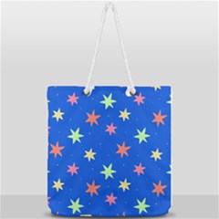 Background Star Darling Galaxy Full Print Rope Handle Tote (large) by Maspions