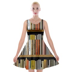 Book Nook Books Bookshelves Comfortable Cozy Literature Library Study Reading Reader Reading Nook Ro Velvet Skater Dress by Maspions