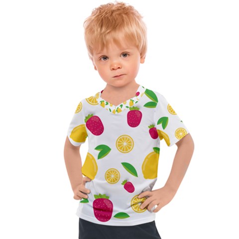 Strawberry Lemons Fruit Kids  Sports T-shirt by Askadina