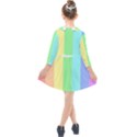 Rainbow Cloud Background Pastel Template Multi Coloured Abstract Kids  Quarter Sleeve Shirt Dress View2