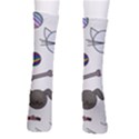 Cat Dog Pet Doodle Cartoon Sketch Cute Kitten Kitty Animal Drawing Pattern Crew Socks View2