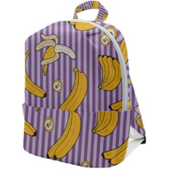 Pattern Bananas Fruit Tropical Seamless Texture Graphics Zip Up Backpack by Bedest