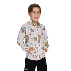 Bear Cartoon Background Pattern Seamless Animal Kids  Windbreaker by Maspions