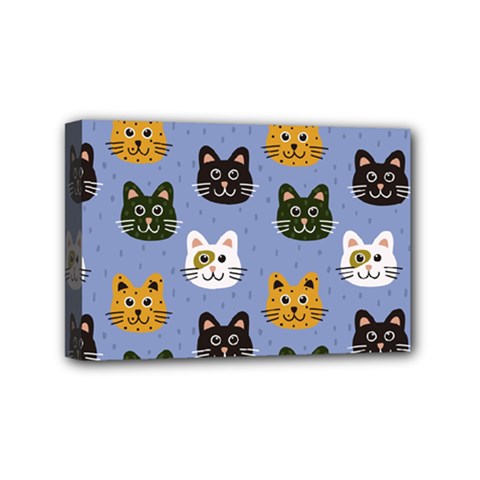 Cat Cat Background Animals Little Cat Pets Kittens Mini Canvas 6  X 4  (stretched) by Maspions