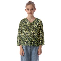 Camouflage Pattern Kids  Sailor Shirt by goljakoff