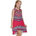 Mandala red Kids  Frill Swing Dress View3