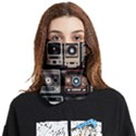 Retro Cameras Old Vintage Antique Technology Wallpaper Retrospective Face Covering Bandana (Two Sides) View1