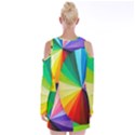 bring colors to your day Velvet Long Sleeve Shoulder Cutout Dress View2