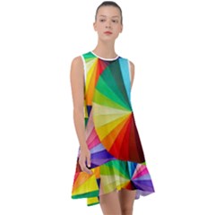 Bring Colors To Your Day Frill Swing Dress by elizah032470