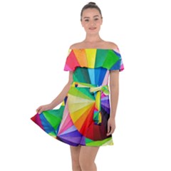 Bring Colors To Your Day Off Shoulder Velour Dress by elizah032470