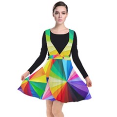 Bring Colors To Your Day Plunge Pinafore Dress by elizah032470