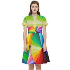 Bring Colors To Your Day Short Sleeve Waist Detail Dress by elizah032470