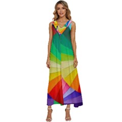 Bring Colors To Your Day V-neck Sleeveless Loose Fit Overalls by elizah032470