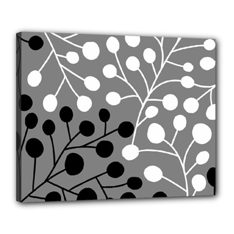 Abstract Nature Black White Canvas 20  X 16  (stretched) by Maspions