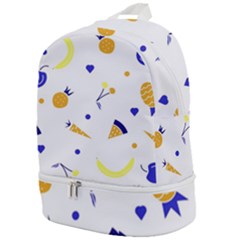 Pattern-fruit-apples-green Zip Bottom Backpack by Maspions