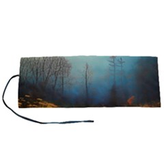 Wildflowers Field Outdoors Clouds Trees Cover Art Storm Mysterious Dream Landscape Roll Up Canvas Pencil Holder (s) by Posterlux