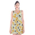 Bees Pattern Honey Bee Bug Honeycomb Honey Beehive Scoop Neck Skater Dress View1