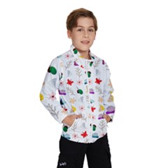 Snails Butterflies Pattern Seamless Kids  Windbreaker by Maspions