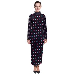 Pattern Dots Dot Seamless Turtleneck Maxi Dress by Maspions