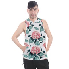 Flowers Hydrangeas Men s Sleeveless Hoodie by Maspions