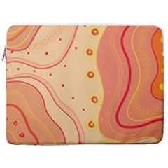 Lines Abstract Colourful Design 17  Vertical Laptop Sleeve Case With Pocket by Maspions