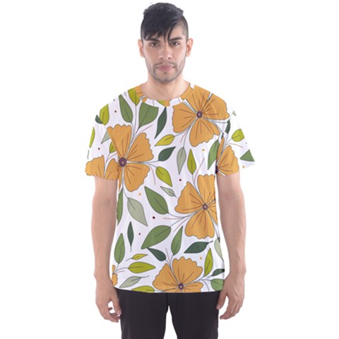 Flower Petal Plant Leaves Men s Sport Mesh T-shirt by Maspions