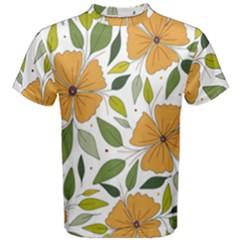 Flower Petal Plant Leaves Men s Cotton T-shirt by Maspions