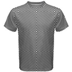 Abstract Diagonal Stripe Pattern Seamless Men s Cotton T-shirt by Maspions