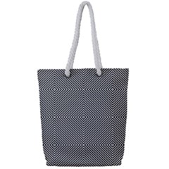 Abstract Diagonal Stripe Pattern Seamless Full Print Rope Handle Tote (small) by Maspions