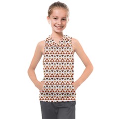 Geometric Tribal Pattern Design Kids  Sleeveless Hoodie by Maspions